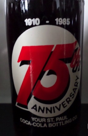 1985- € 15,00 coca cola 10 oz flesje 75th